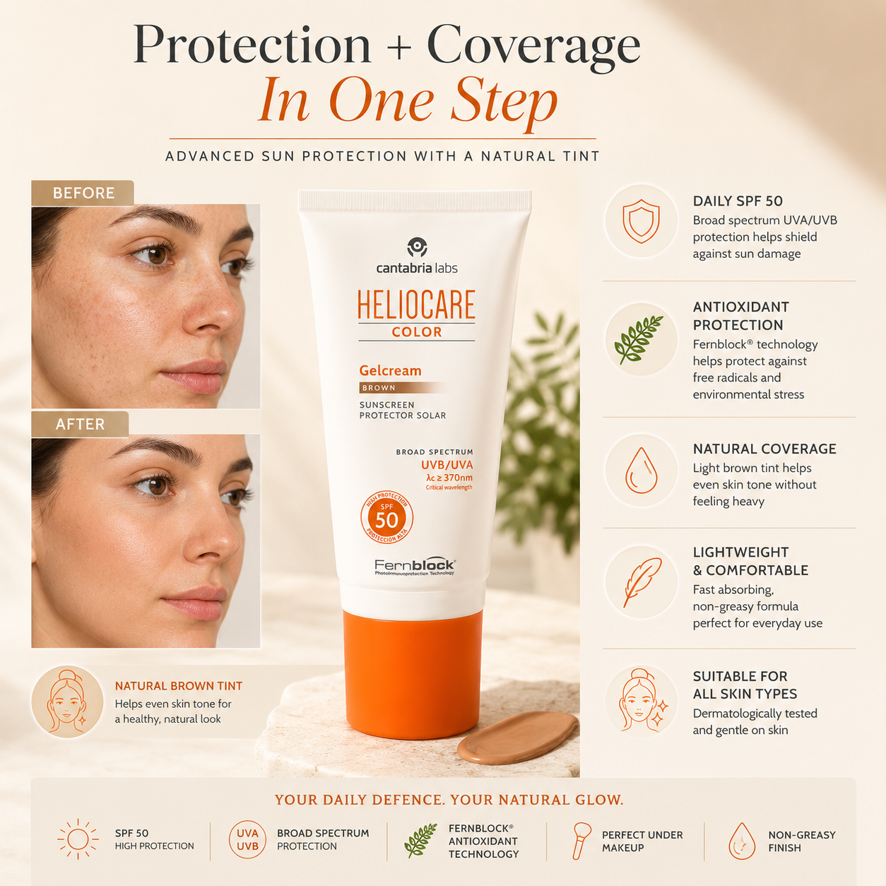 Heliocare - Gelcream Brown SPF 50
