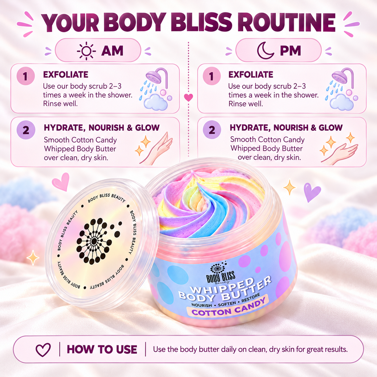 Body Bliss | Cotton Candy Whipped Body Butter