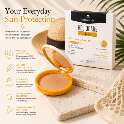 Heliocare - 360 Oil Free Compact SPF50+ - Beige