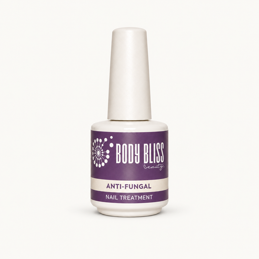 Body Bliss Anti Fungal Nail Treatment on warm ivory background