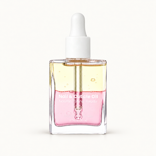 Cherry Blossom Nail and Cuticle Oil 15ml on warm ivory background