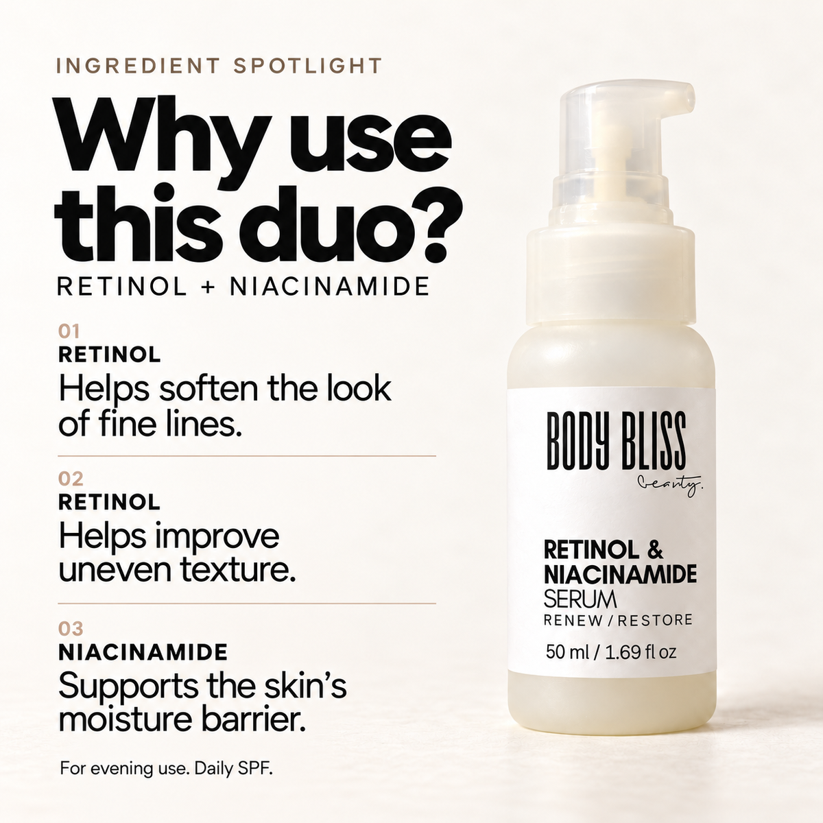 Body Bliss Retinol & Niacinamide Serum 50 ml