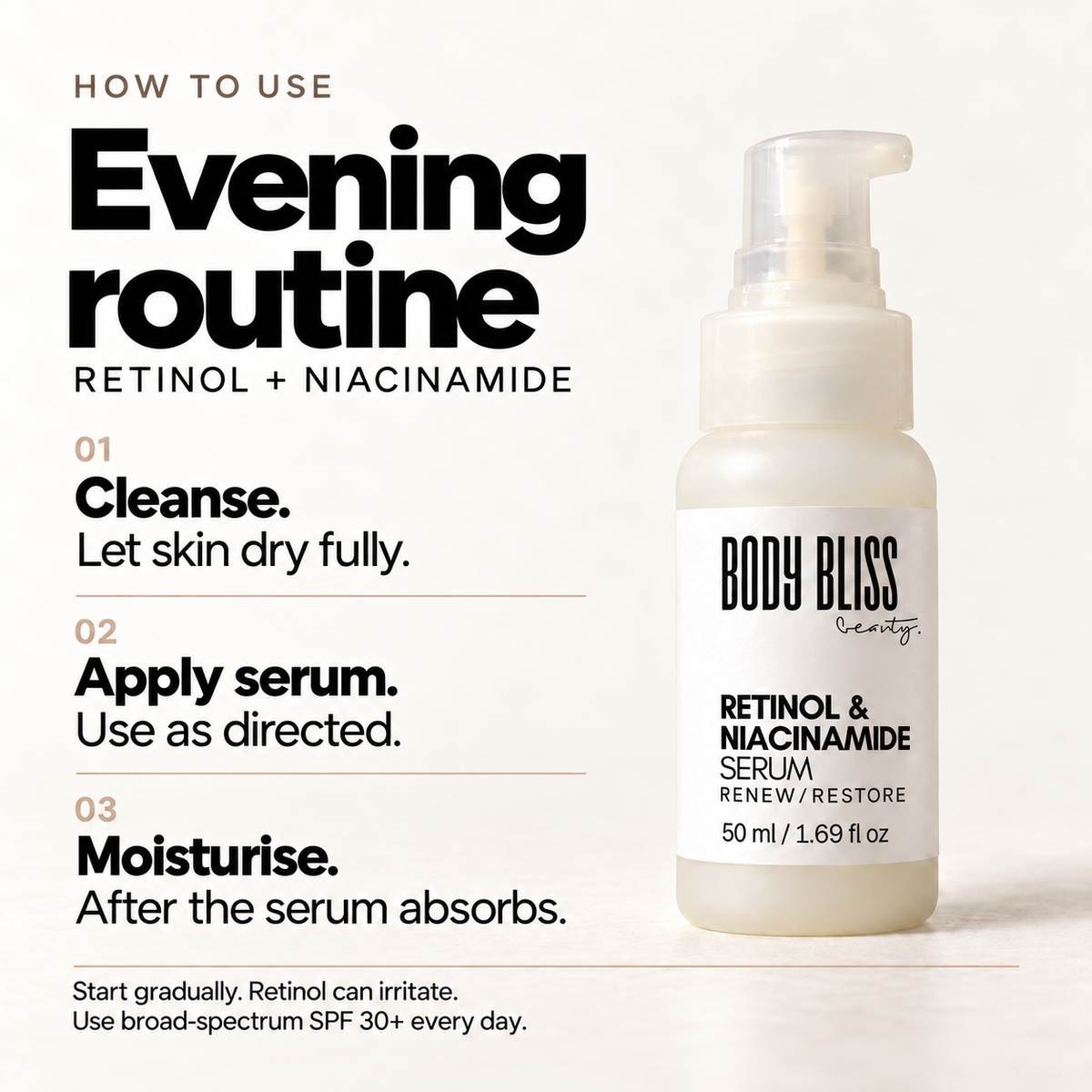 Body Bliss Retinol & Niacinamide Serum 50 ml