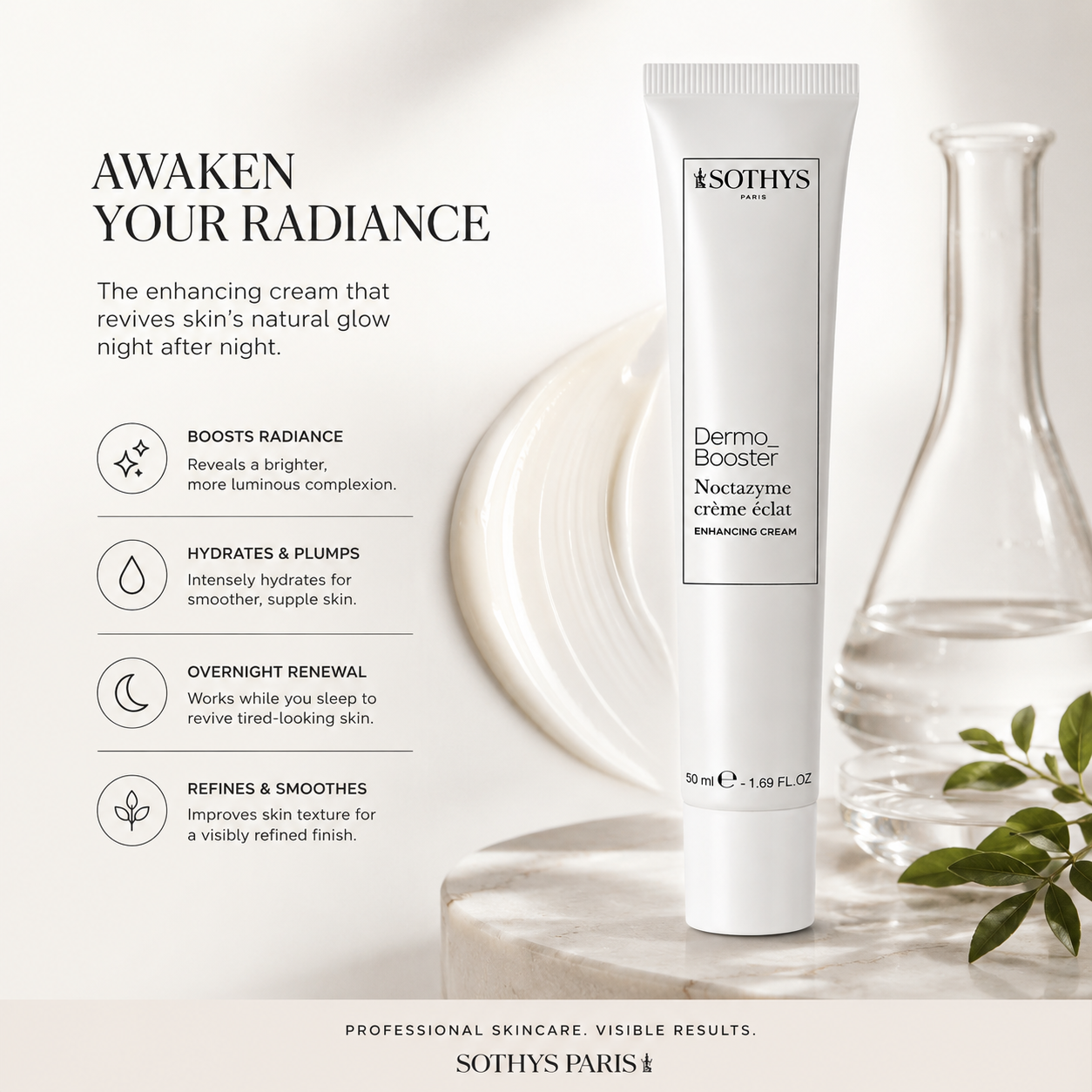 SOTHYS | Dermo-Booster Noctazyme Crème Éclat | Overnight Radiance Cream 50ml