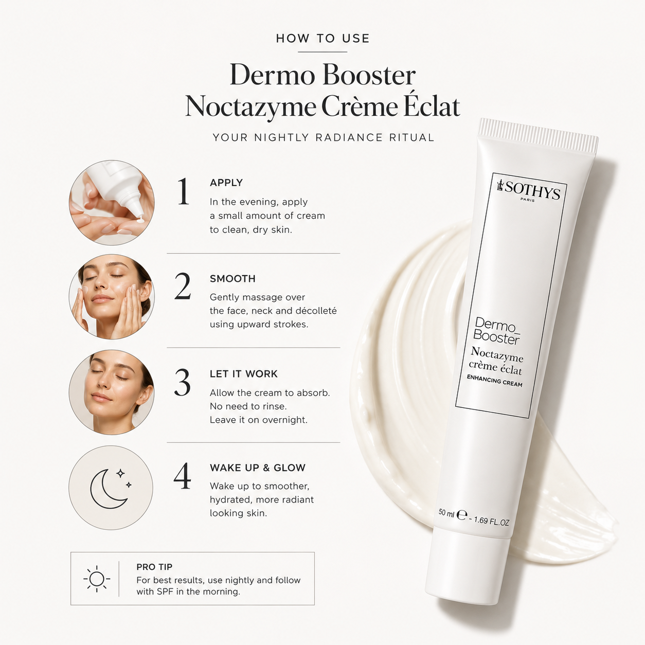 SOTHYS | Dermo-Booster Noctazyme Crème Éclat | Overnight Radiance Cream 50ml