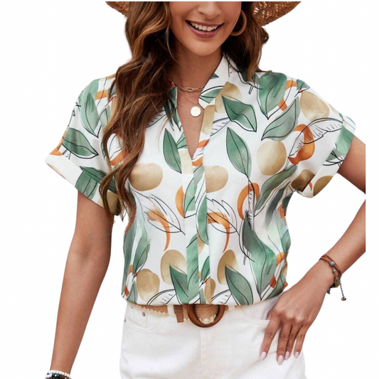 Botanical Print Short Sleeve