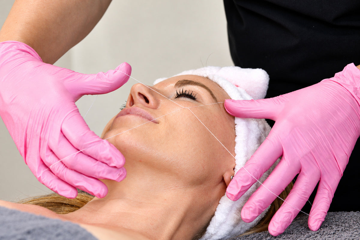 Full face threading treatment at Body Bliss Beauty