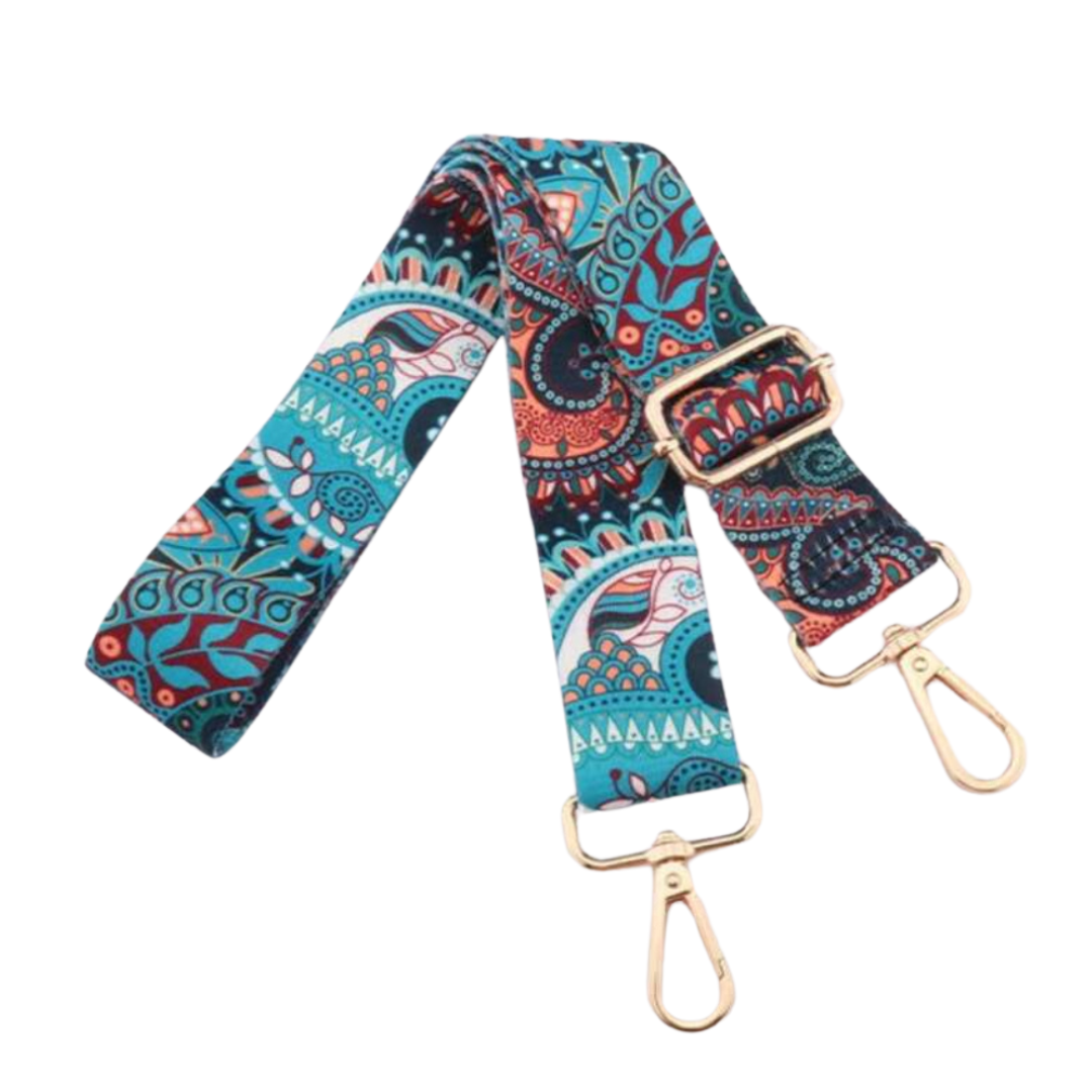 Multi Print Mint Bag Strap