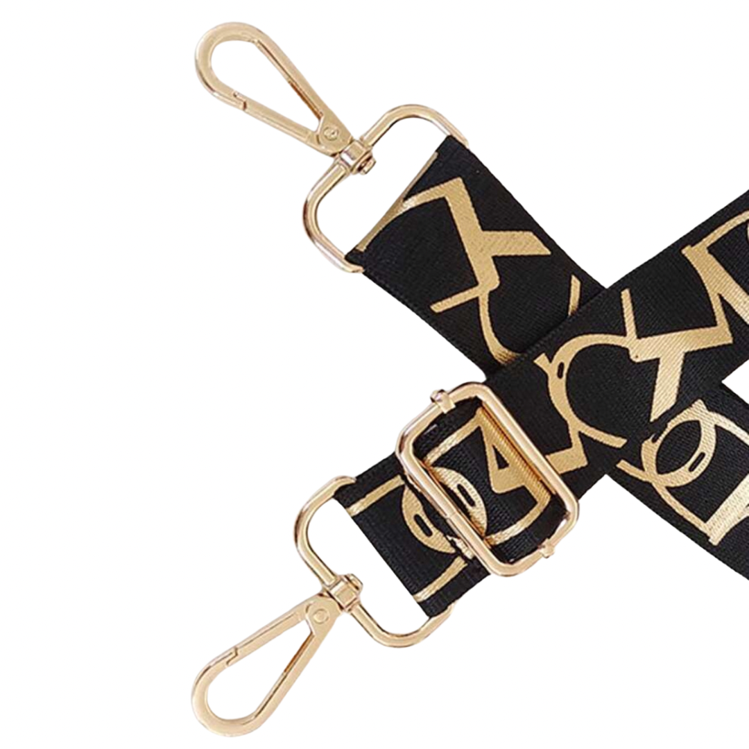 Trendy Letter Print Bag Strap